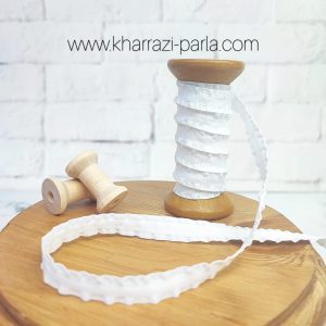 روبان لب چین 1 سانت سفید