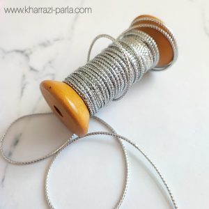 نخ زری دار نقره ای ضخیم (10 متری)